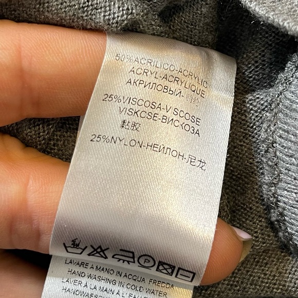 Pietro Brunelli Maternity Gray Asymmetrical Pullover Poncho Like Sweater Size M - Picture 11 of 12